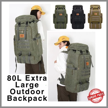my-11134201-7qukw-lj0a45j3exk337@resize_w450_nl-1.webp 80L Large Capacity Backpack & nbsp; Hiking Bag Military Waterproof Vintage Khaki